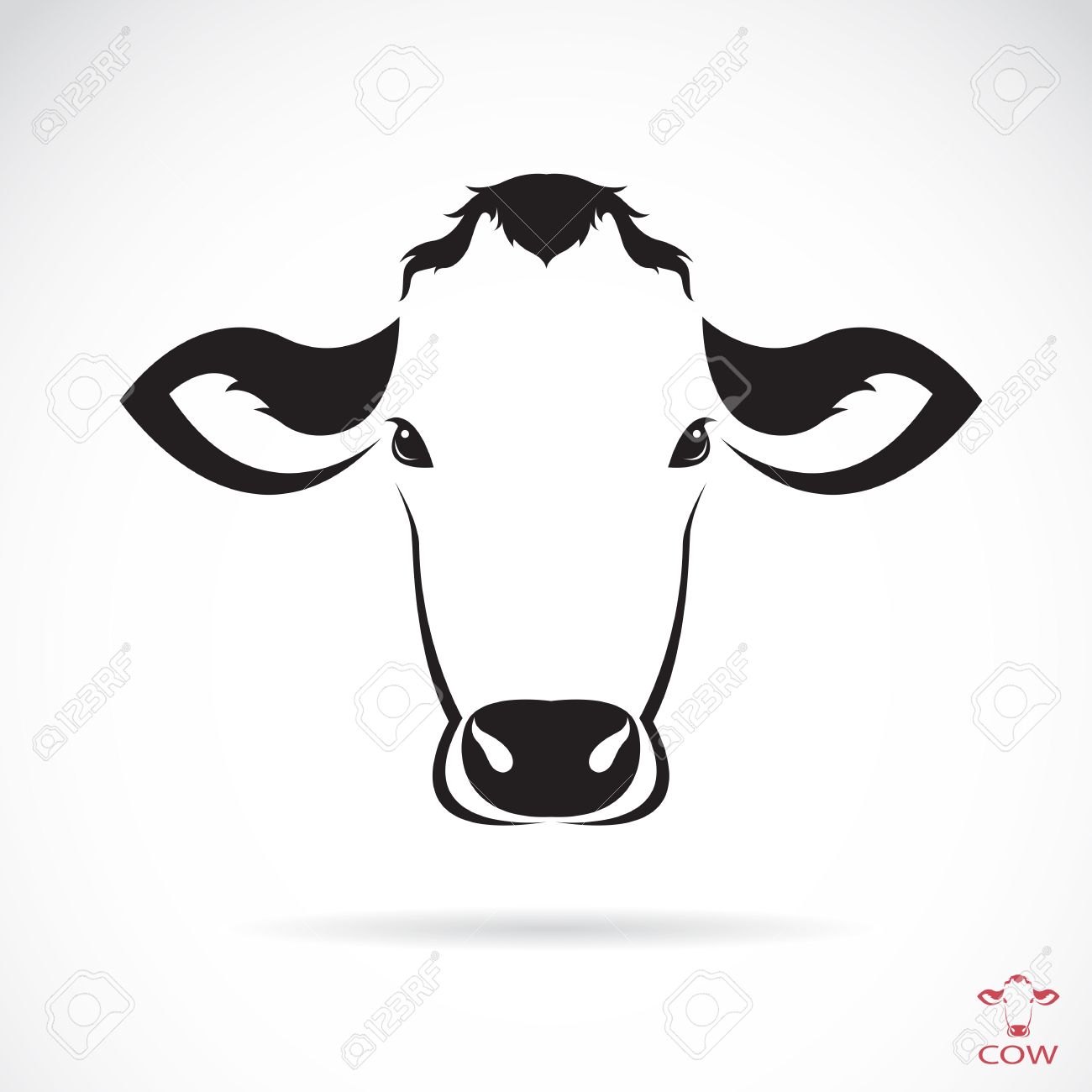 Cow Head Silhouette Free download on ClipArtMag
