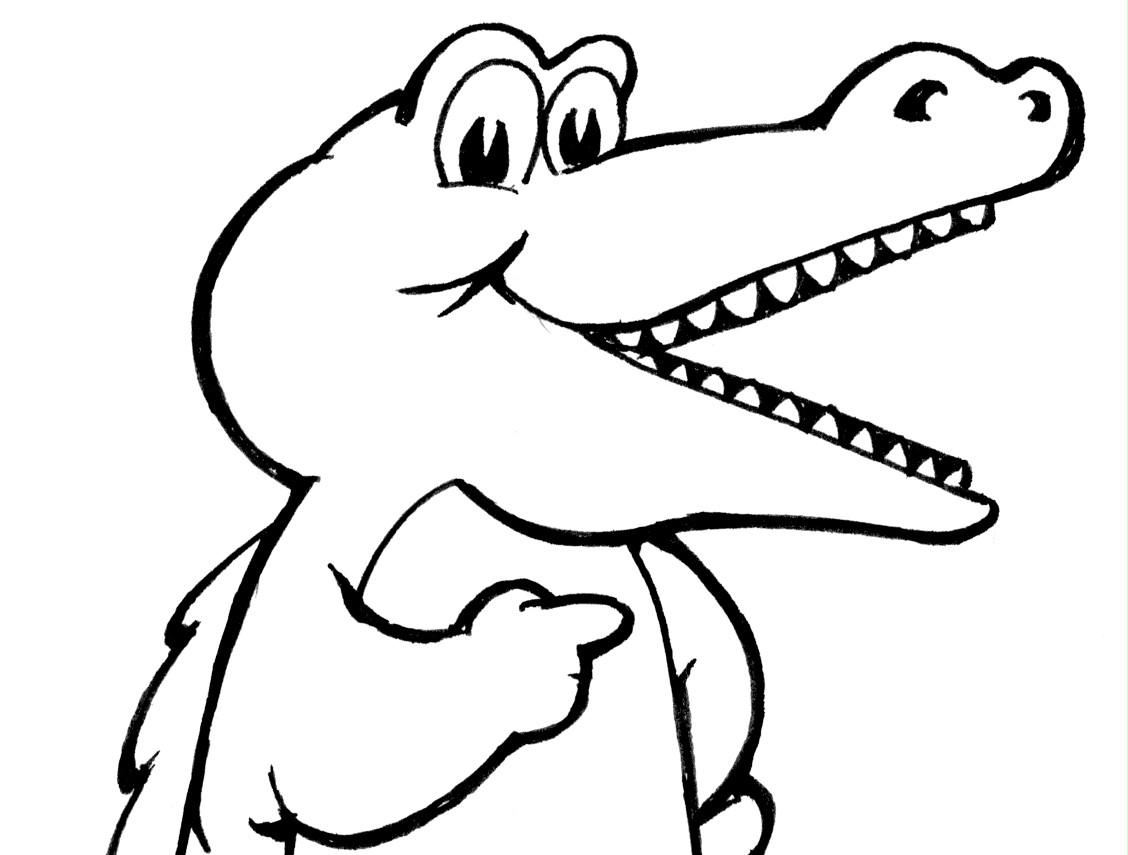 crocodile outline  free download on clipartmag