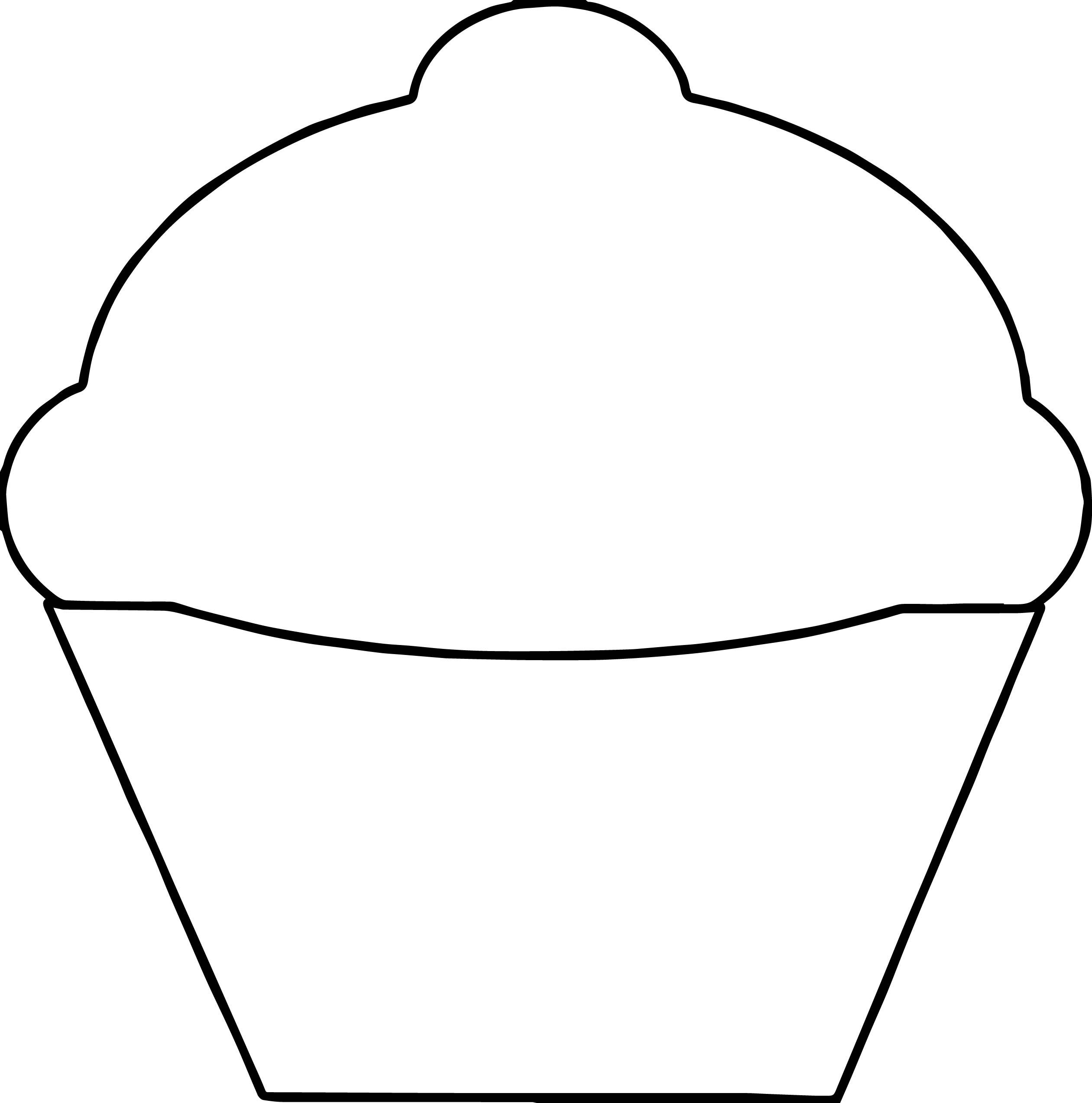 Cupcake Clipart Outline Free download on ClipArtMag