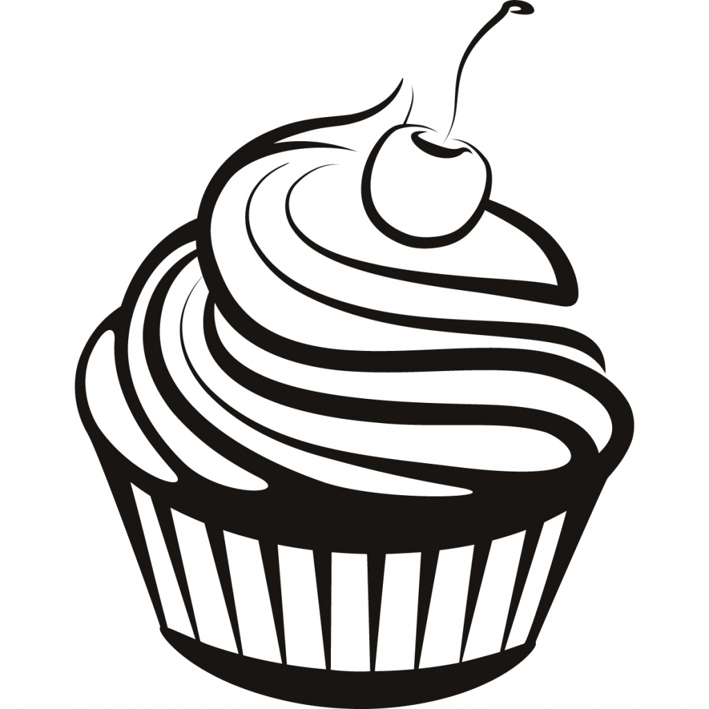 Cupcake Clipart Outline Free Download On ClipArtMag