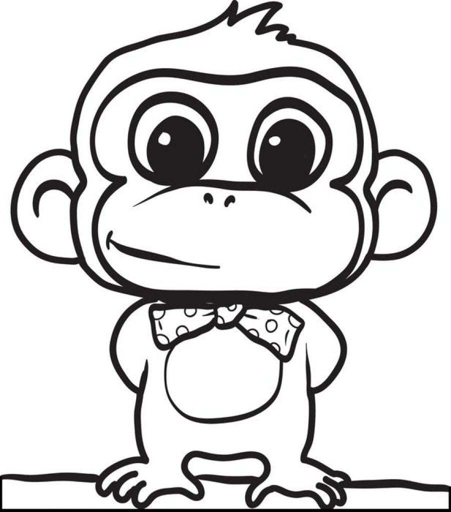 Cute Baby Monkey Drawings | Free download on ClipArtMag