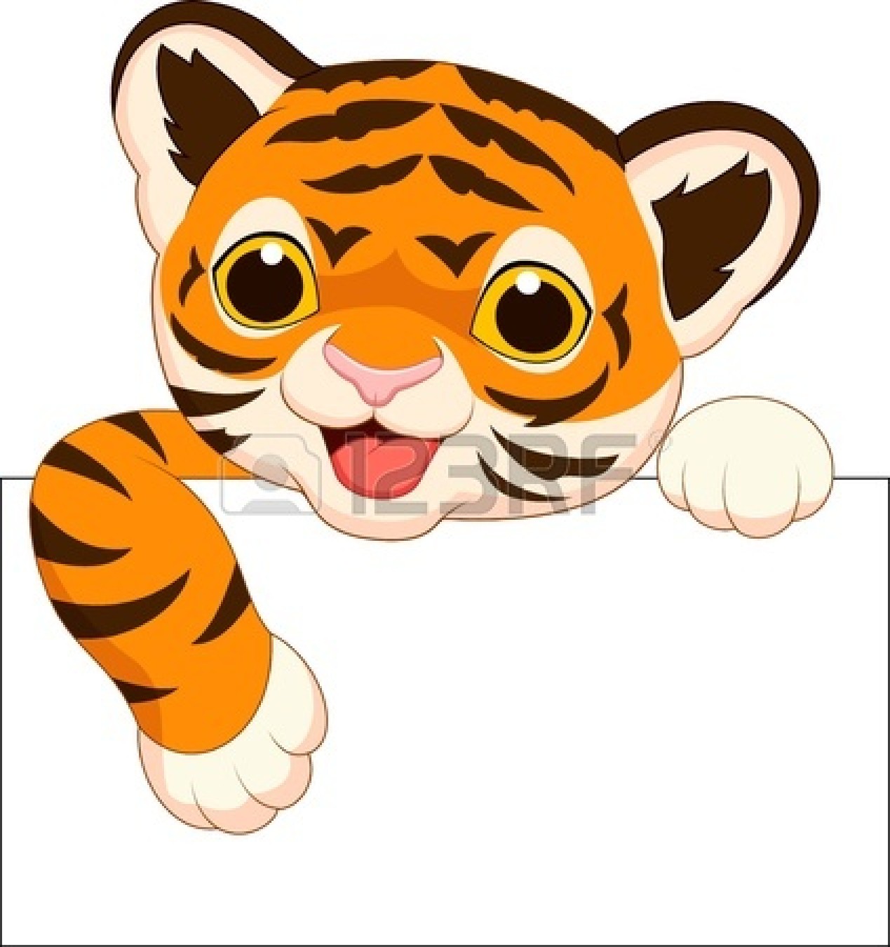 Cute Baby Tiger Clipart | Free download on ClipArtMag