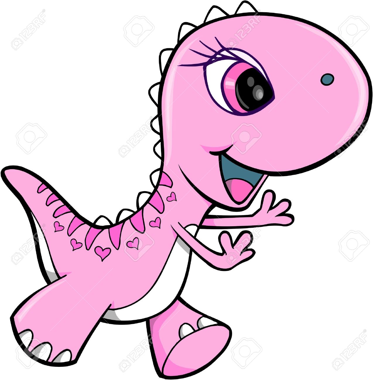 cute dino pink