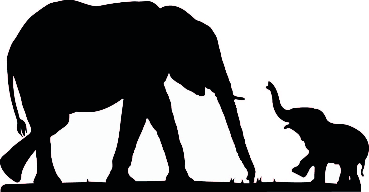 Cute Elephant Silhouette | Free download on ClipArtMag