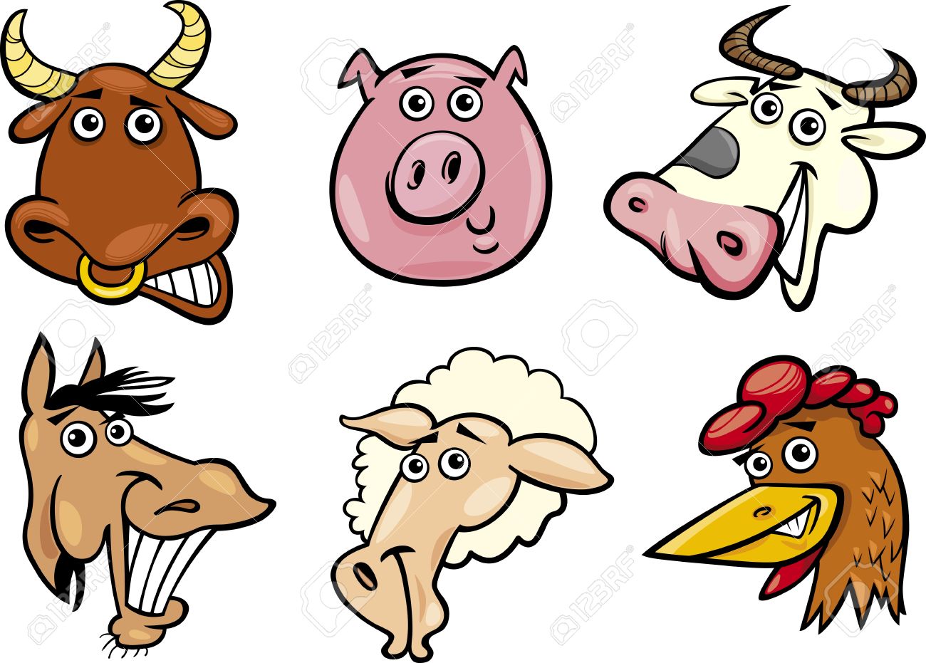 Cute Farm Animals Clipart | Free download on ClipArtMag