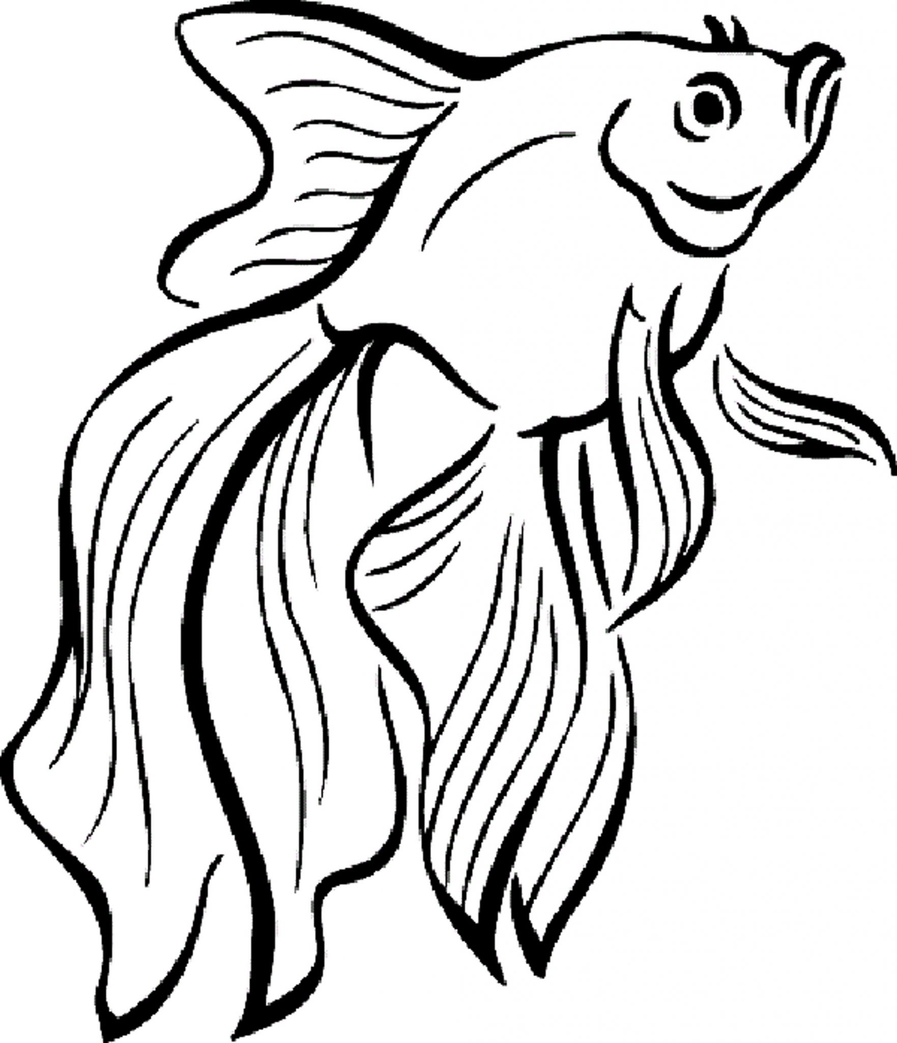 Cute Fish Outline | Free download on ClipArtMag