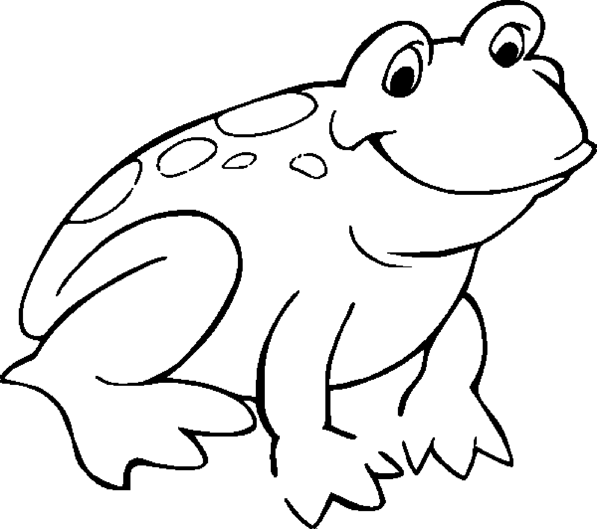 Cute Frog Coloring Pages Free download on ClipArtMag