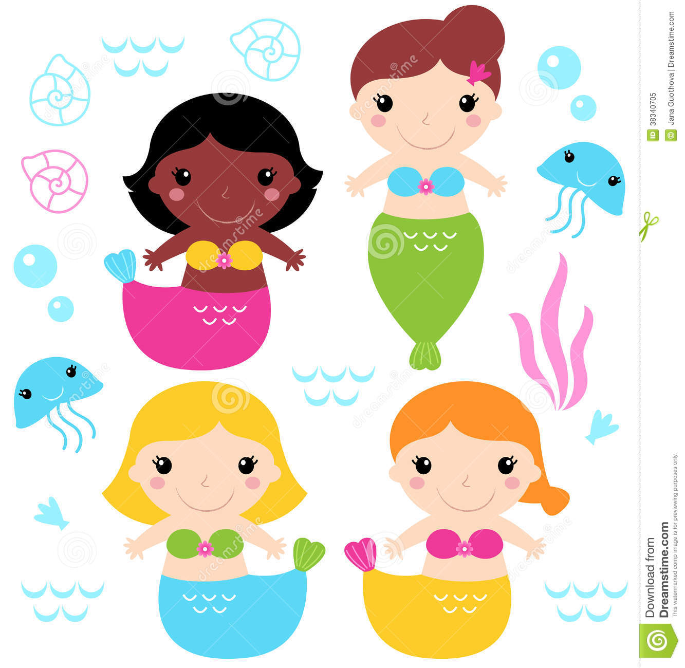 Cute Mermaid Clipart | Free download on ClipArtMag
