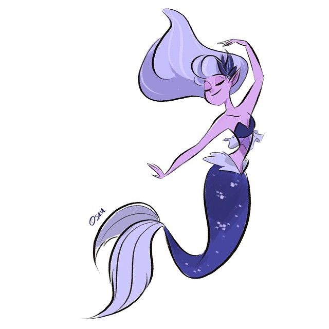 Cute Mermaid Drawing Free download on ClipArtMag