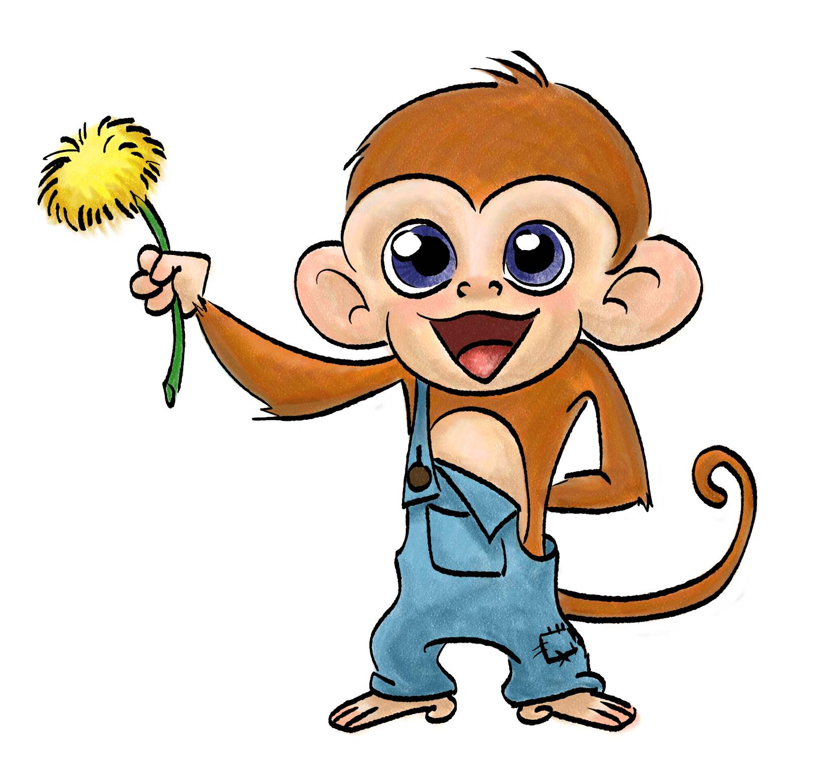 Cute Monkey Drawing | Free download on ClipArtMag