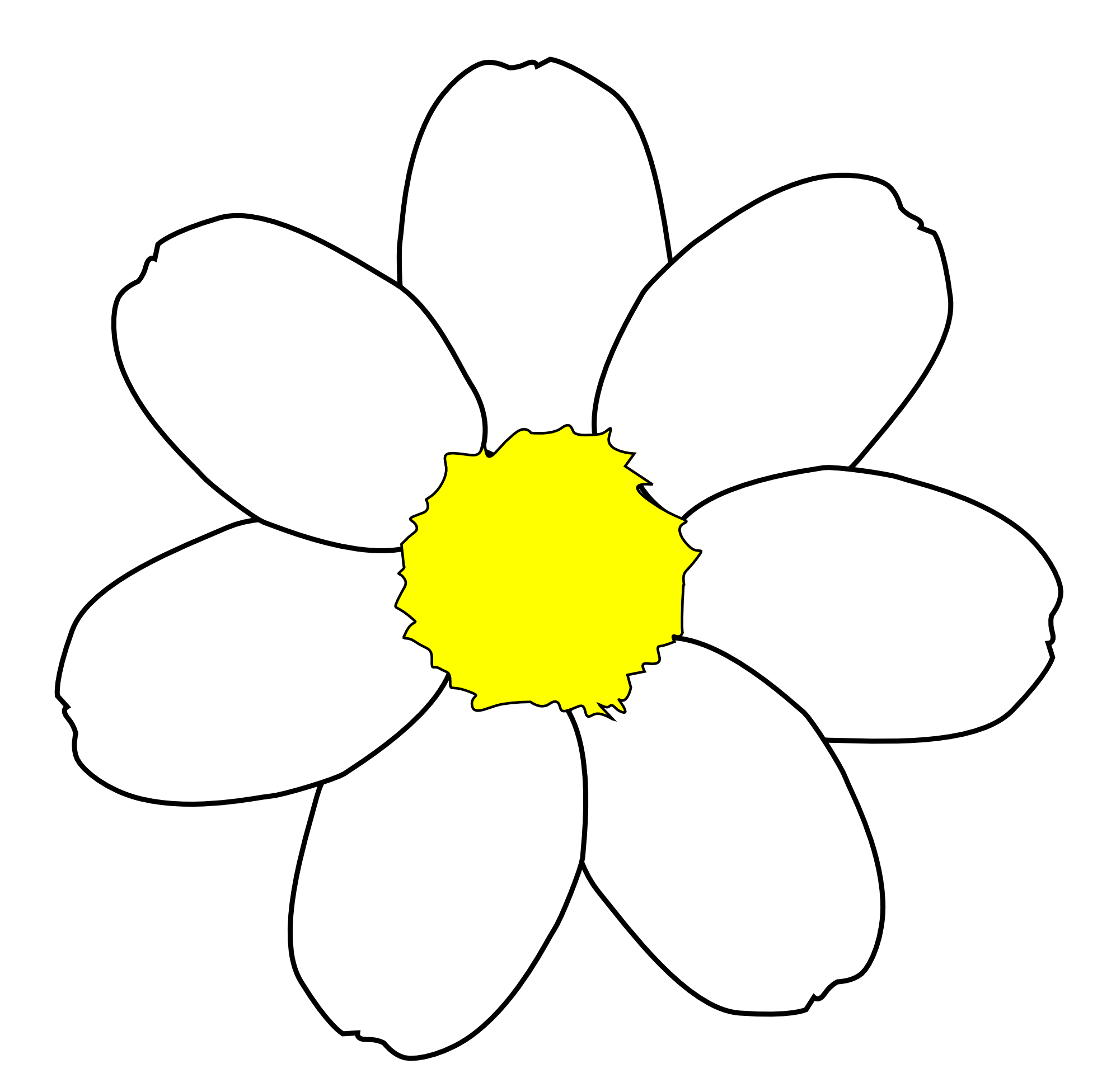 Daisy Flower Outline Free download on ClipArtMag