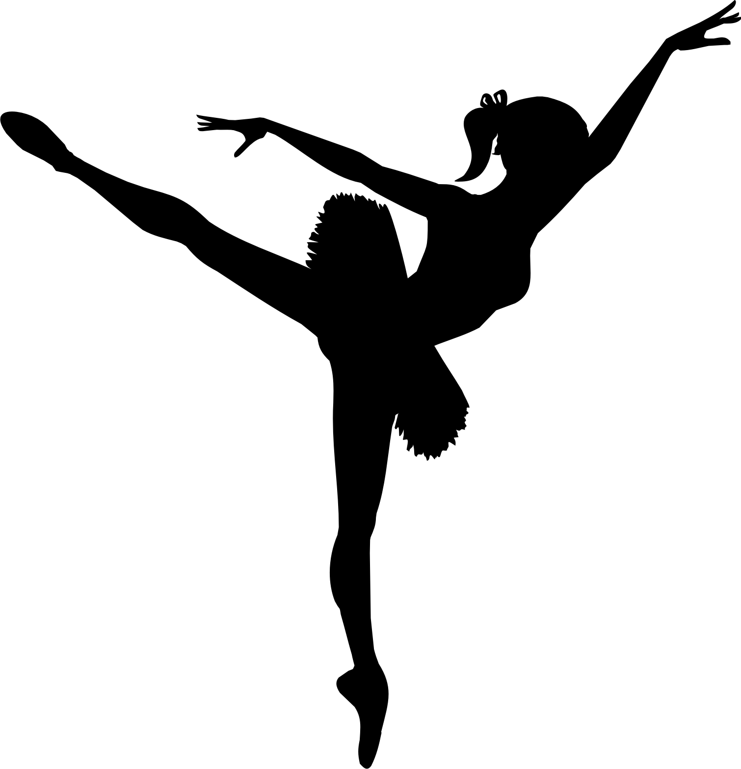 Dancer Silhouette Arabesque Free Download On Clipartmag 