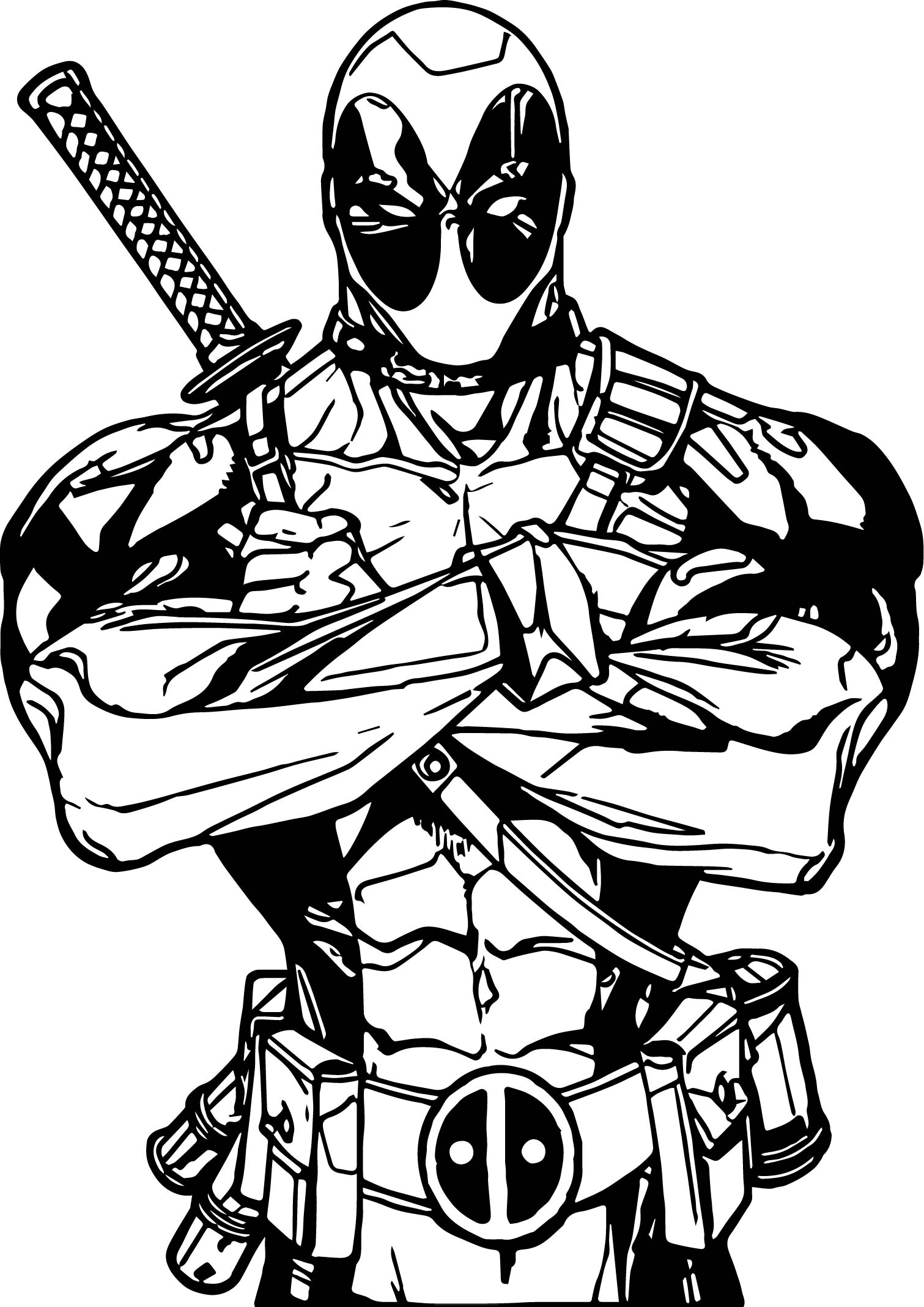 Deadpool Coloring Pages | Free download on ClipArtMag