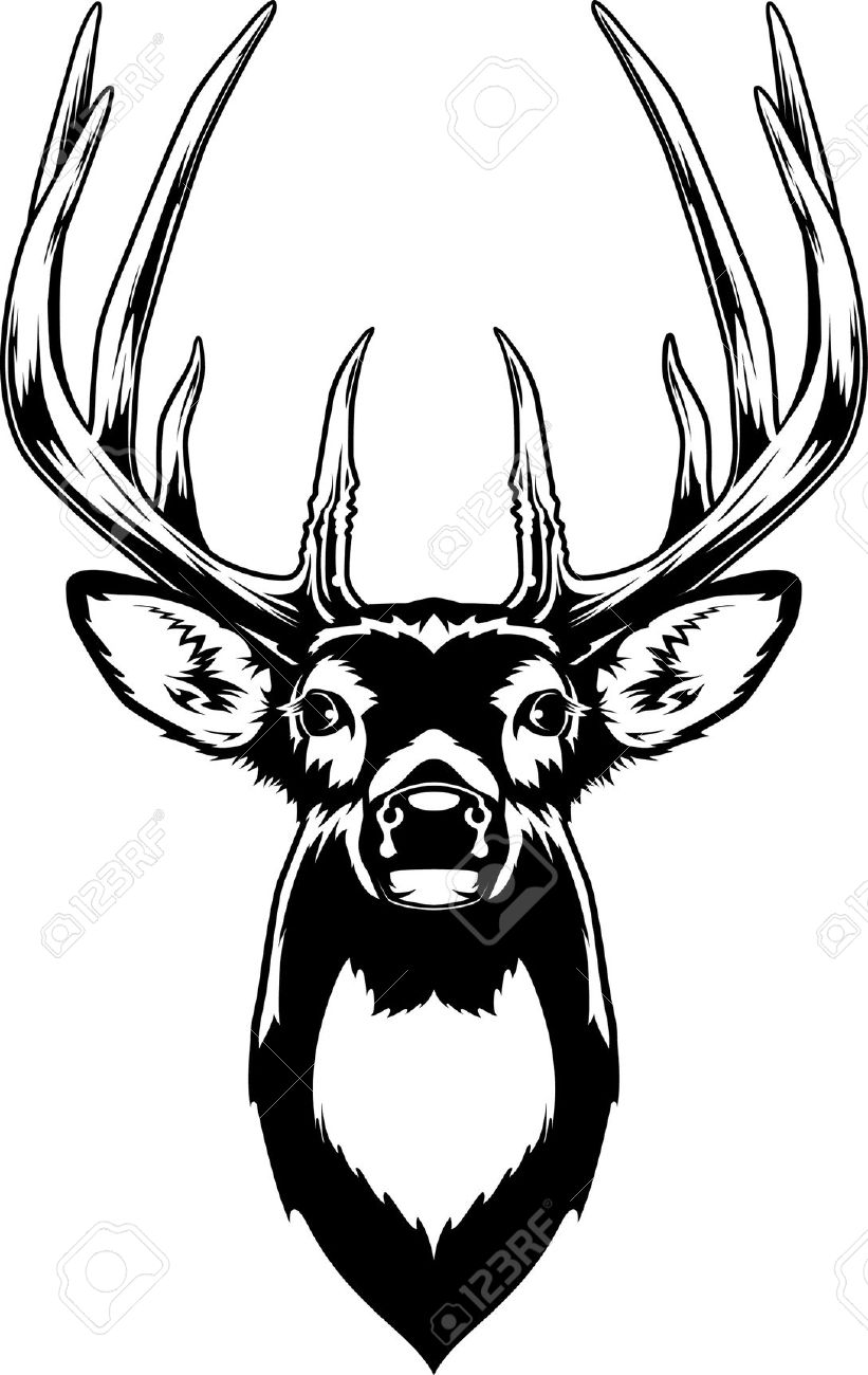 Deer Clipart Black And White Free download on ClipArtMag