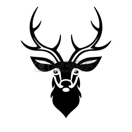 Deer Head Black And White | Free download on ClipArtMag