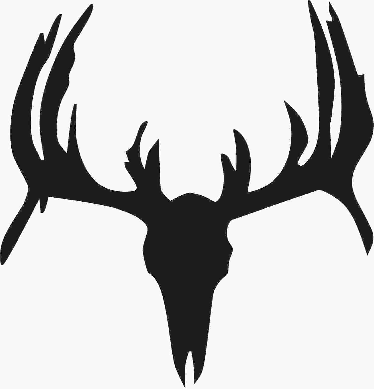 Deer Head Black And White Free download on ClipArtMag