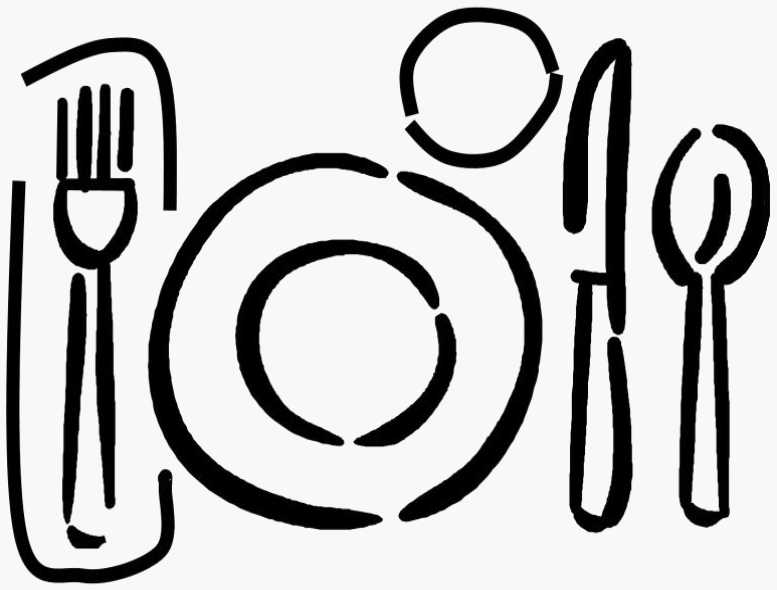 Dinner Clipart Black And White | Free download on ClipArtMag