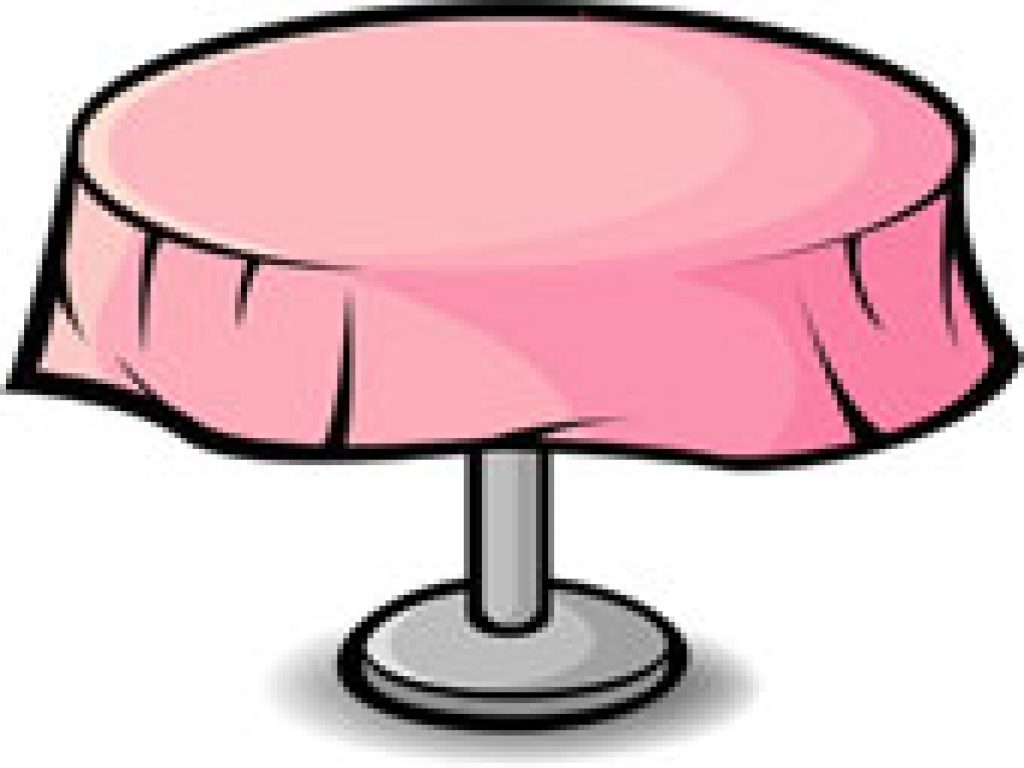 Round Dining Room Table With Food Clip Art