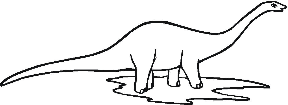 Coloring and Drawing: Swimming Dinosaurs Coloring Pages