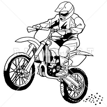 Dirt Bike Clipart Black And White | Free download on ClipArtMag