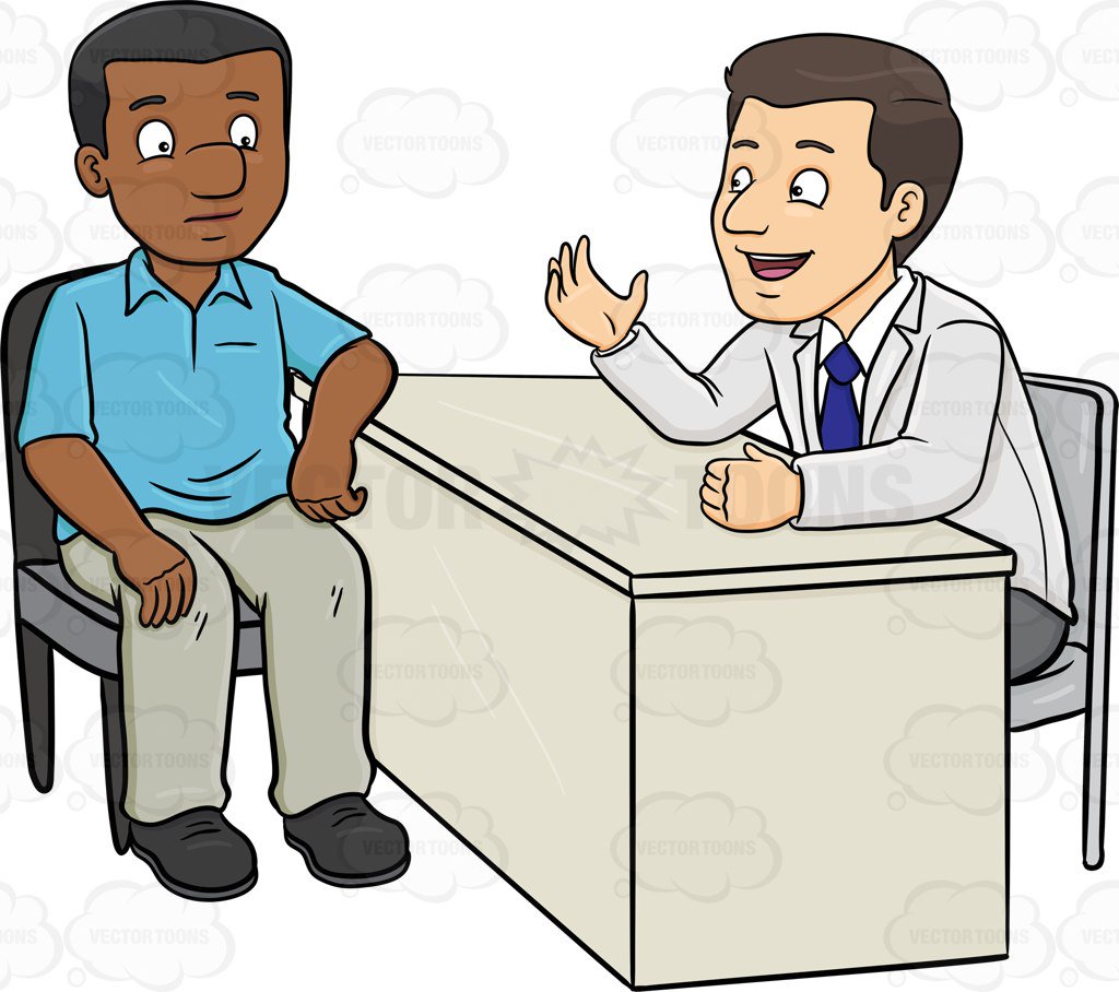 Cartoon Picture Of Doctor And Patient - Carton