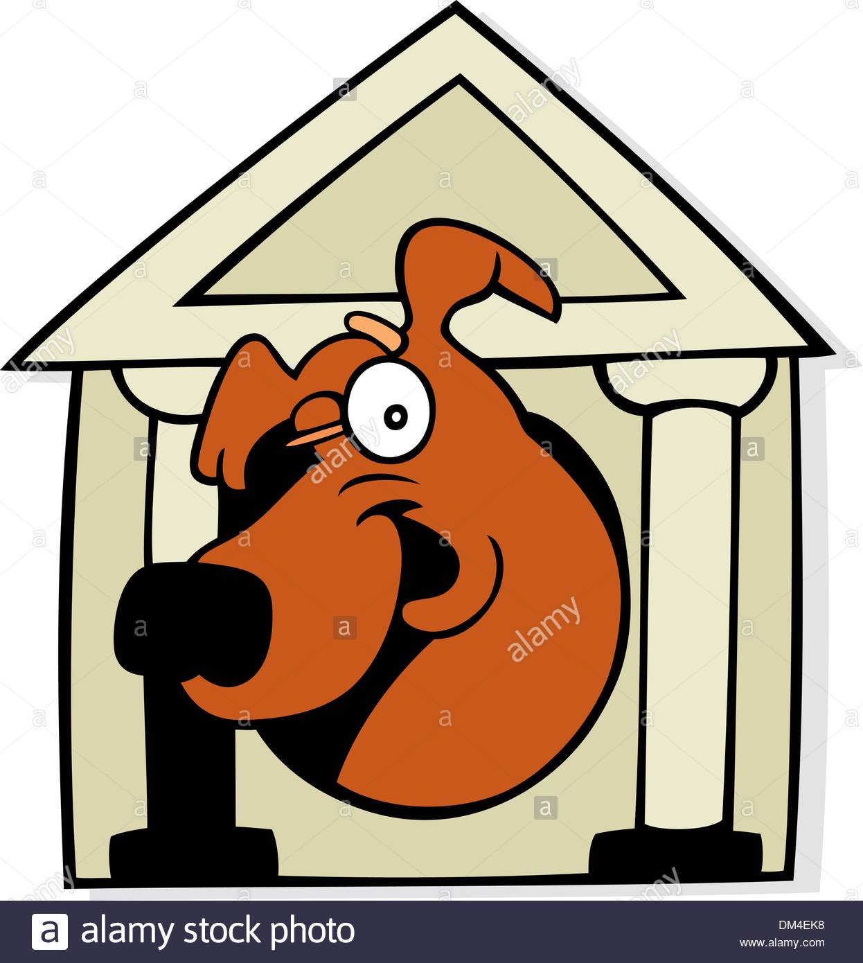Dog In Doghouse Clipart Free download on ClipArtMag