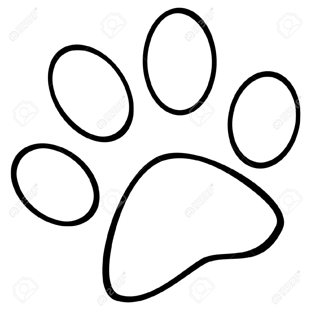 Dog Paw Outline | Free download on ClipArtMag