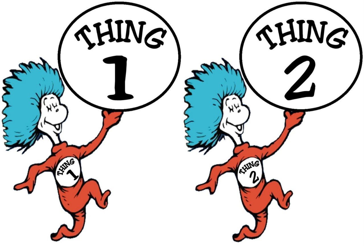 Dr Seuss Coloring Pages Thing 1 And Thing 2 Free download on ClipArtMag