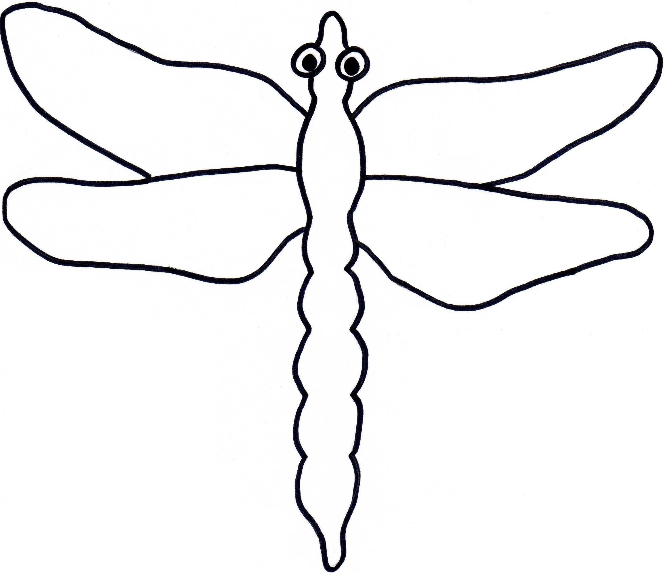 Dragonfly Outlines Free download on ClipArtMag