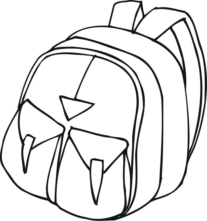 Drawing Of A Backpack Free download on ClipArtMag