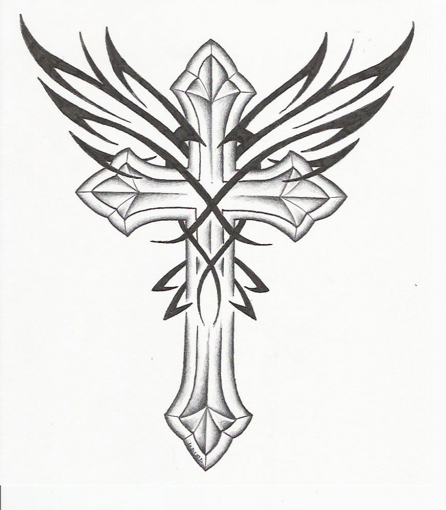 Drawings Of Crosses With Wings | Free download on ClipArtMag