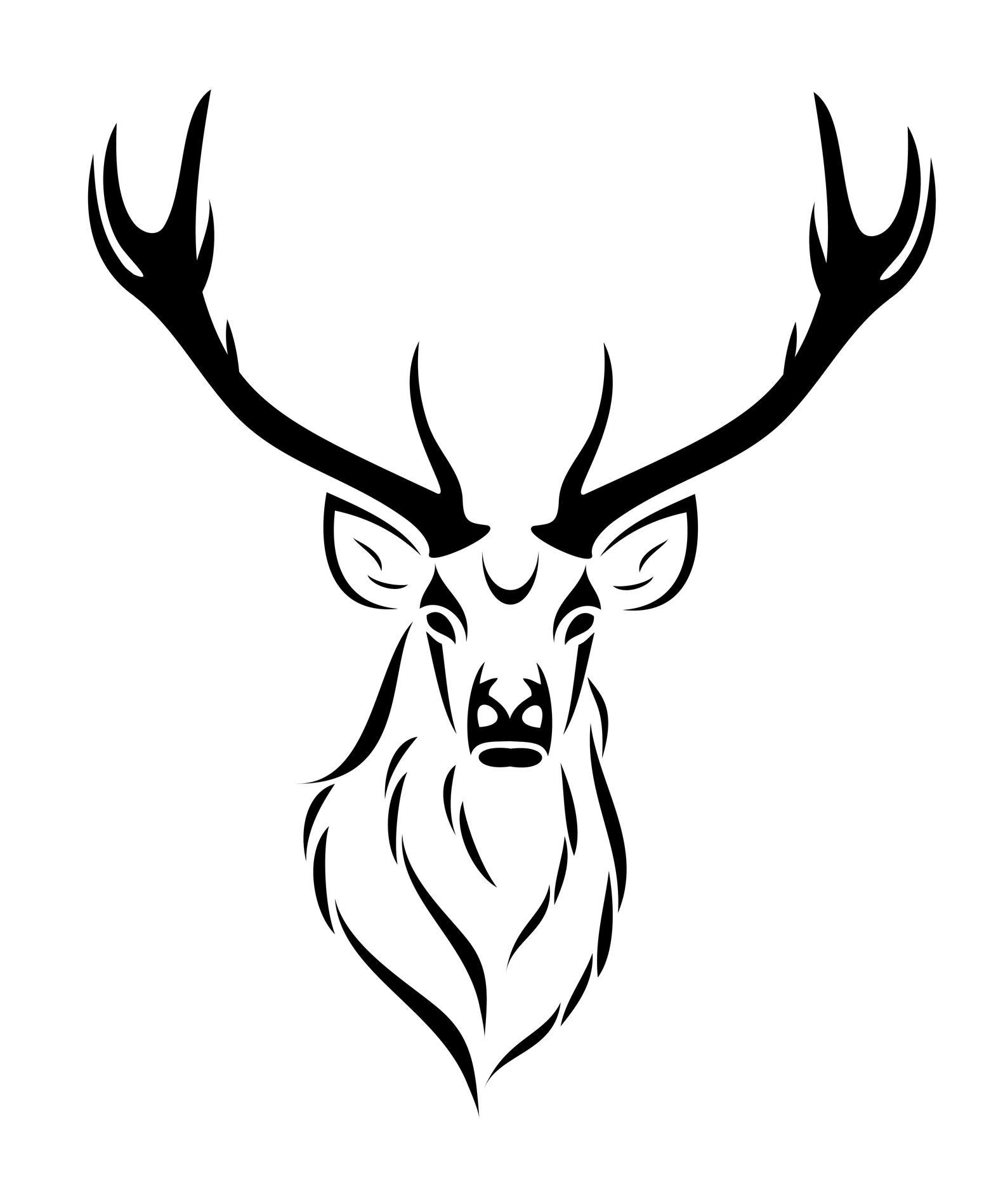 Animal How To Draw Deer Skull Sketch for Adult