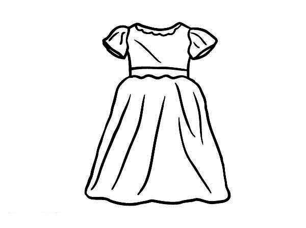 Dress Coloring Pages Free download on ClipArtMag