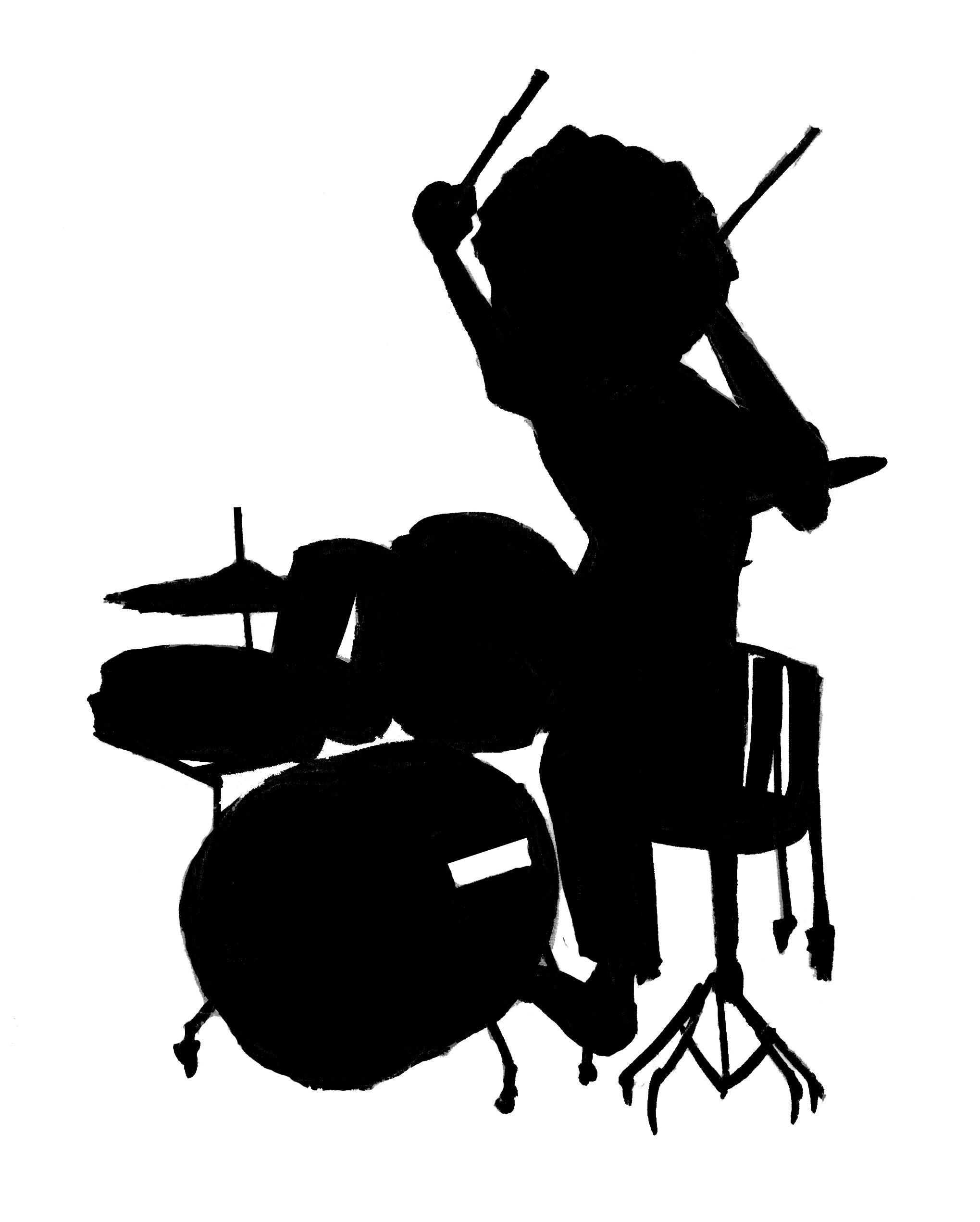 Drum Set Clipart Black And White Free download on ClipArtMag