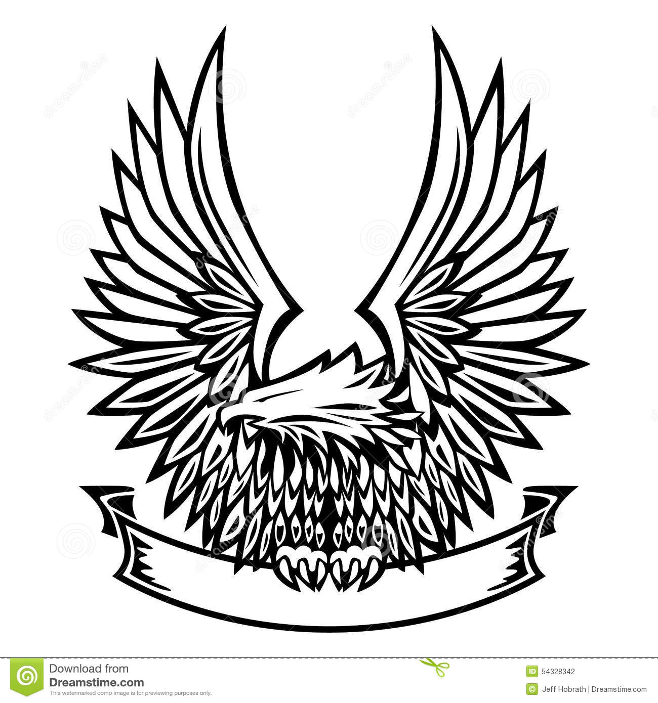 Eagle wings drawing