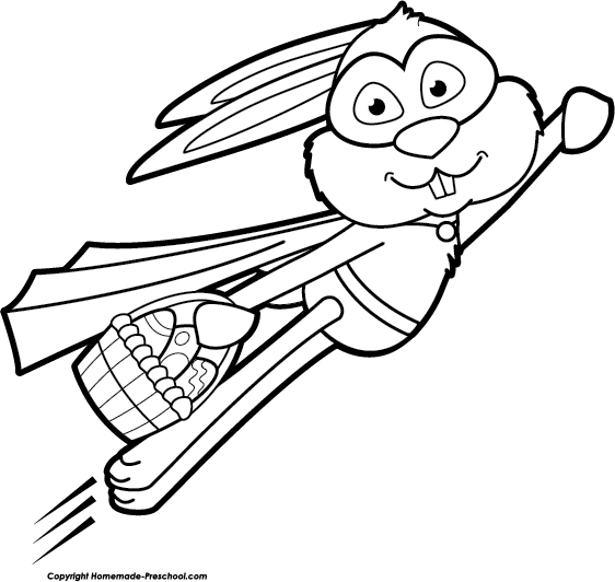 Easter Bunny Clipart Black And White | Free download on ...