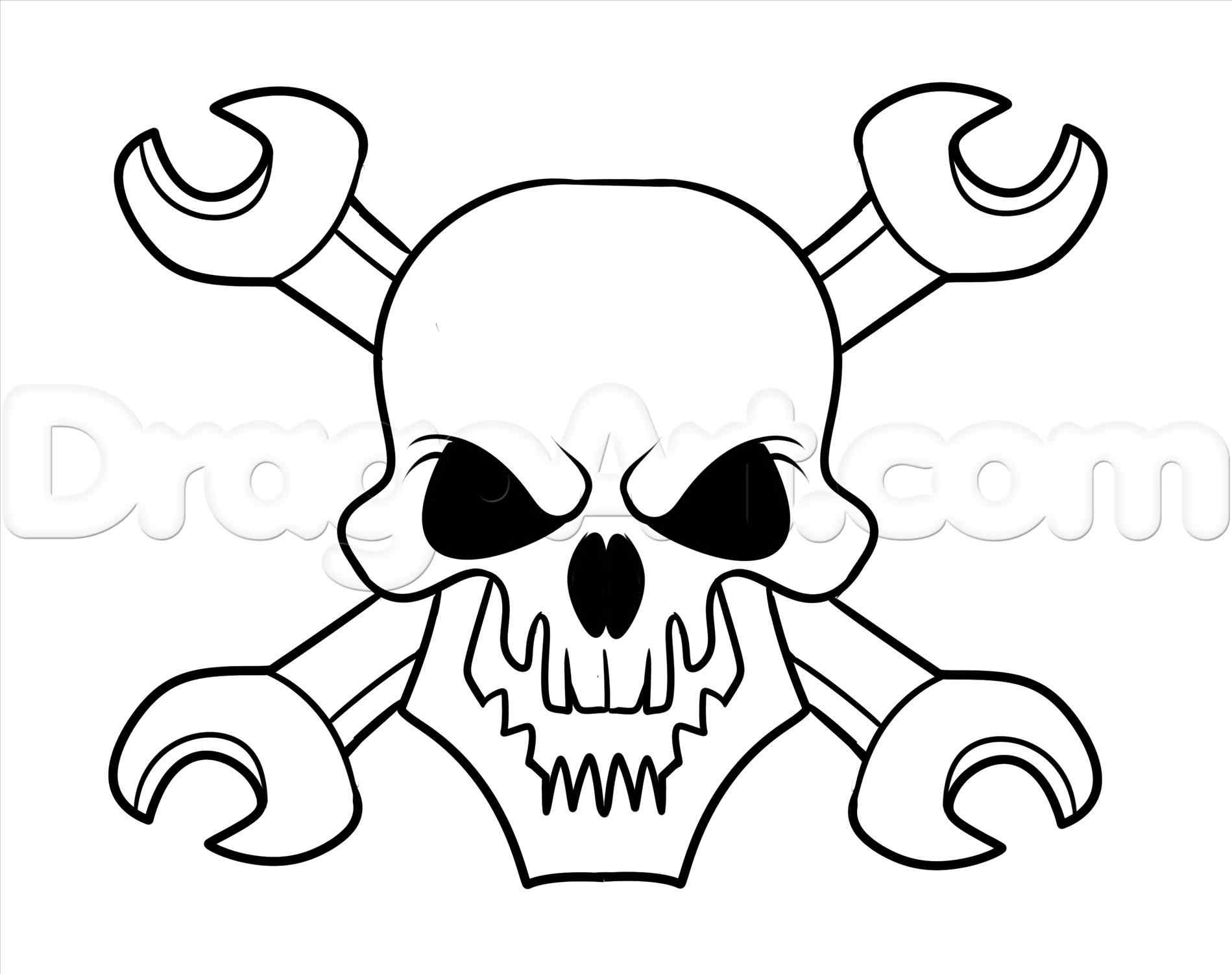 Easy Skull Drawings Free download on ClipArtMag