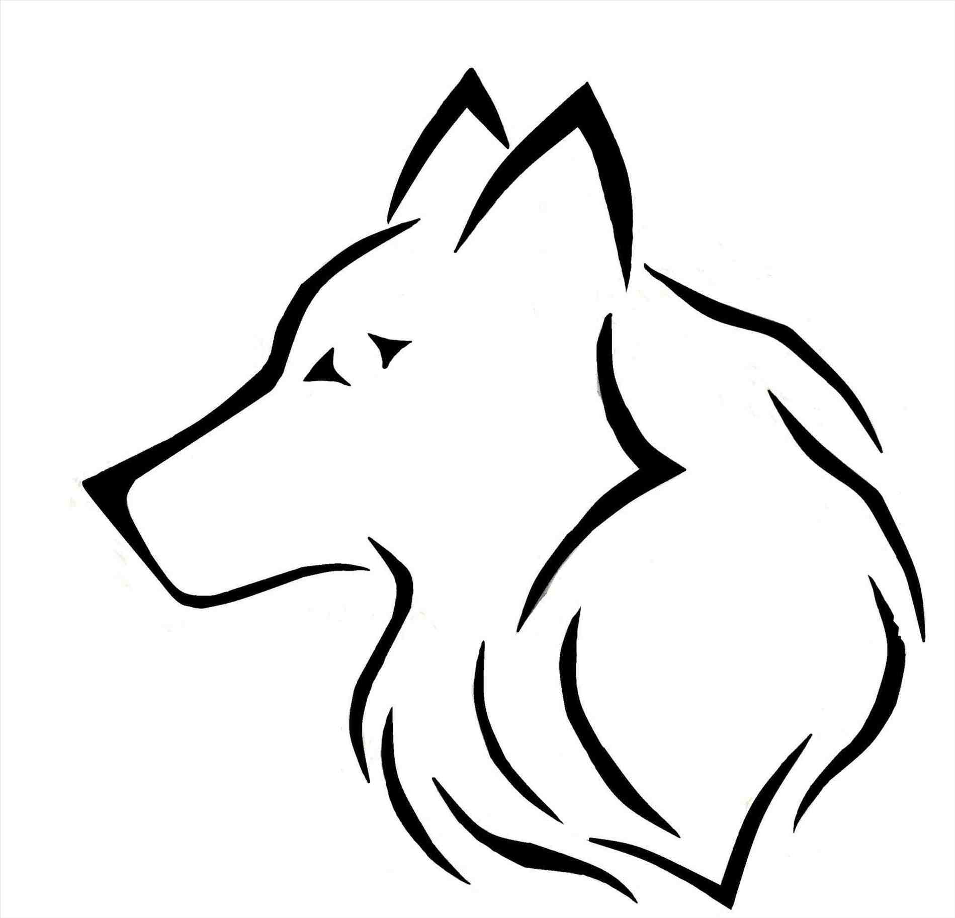 Wolf line drawing