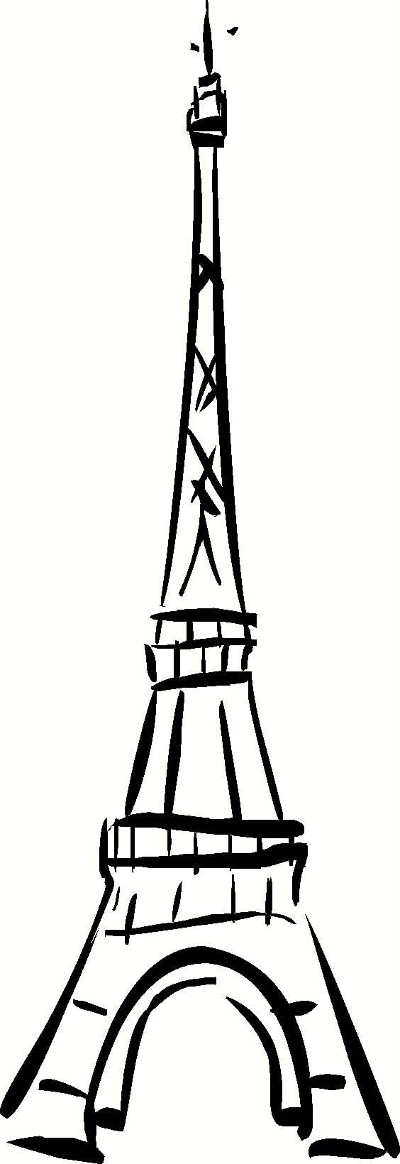 Eiffel Tower Clipart Black And White Free download on