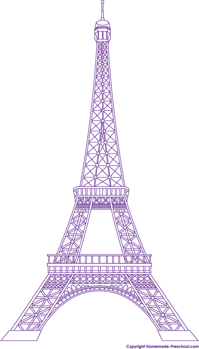 Eiffel Tower Easy Drawing Free Download On Clipartmag