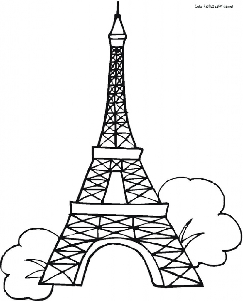 Eiffel Tower Easy Drawing Free download on ClipArtMag