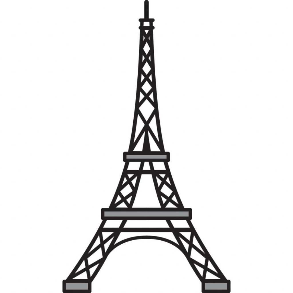 Eiffel Tower Easy Drawing Free download on ClipArtMag