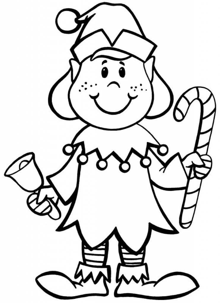 Elf Coloring Pages Free download on ClipArtMag