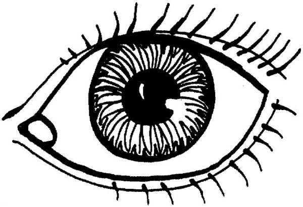 Eye Coloring Page | Free download on ClipArtMag