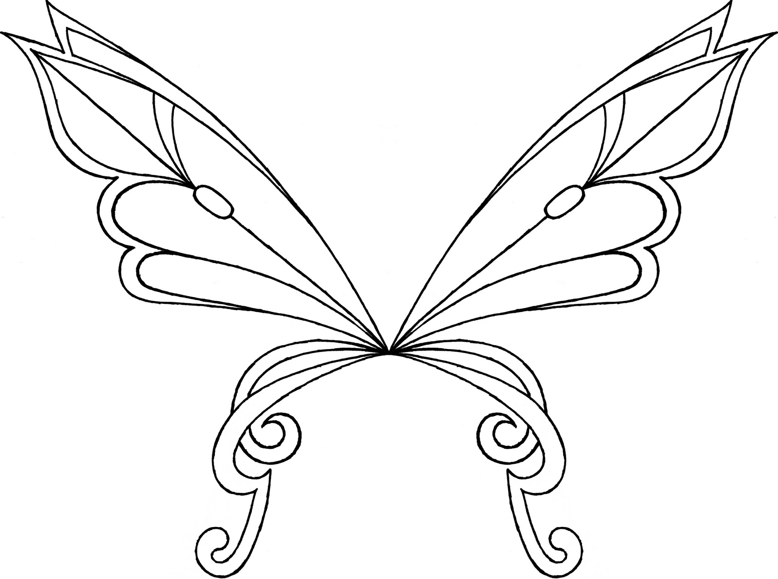 Fairy Wings Outline Free download on ClipArtMag