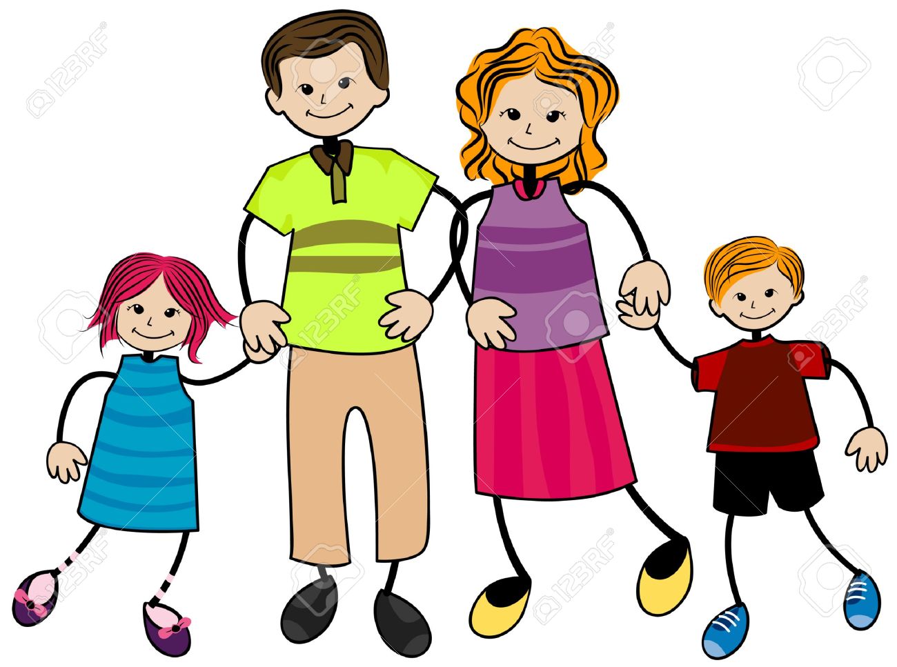 Family Of 5 Clipart Free download on ClipArtMag