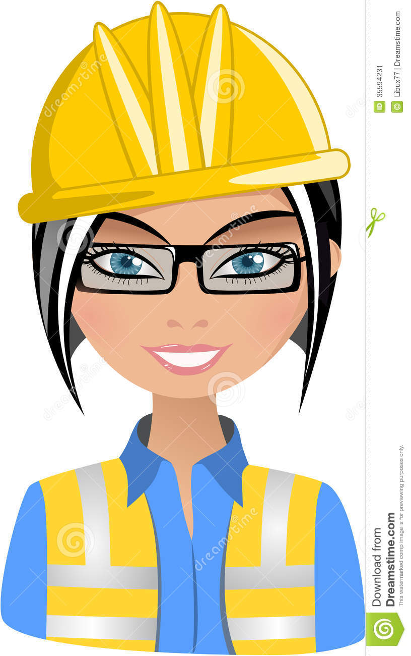 Female Engineer Clipart 