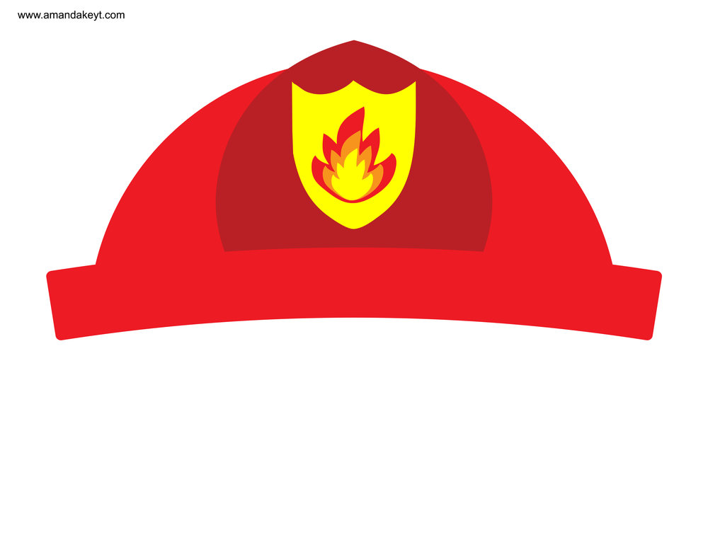 Firefighter Hat Template Free download on ClipArtMag