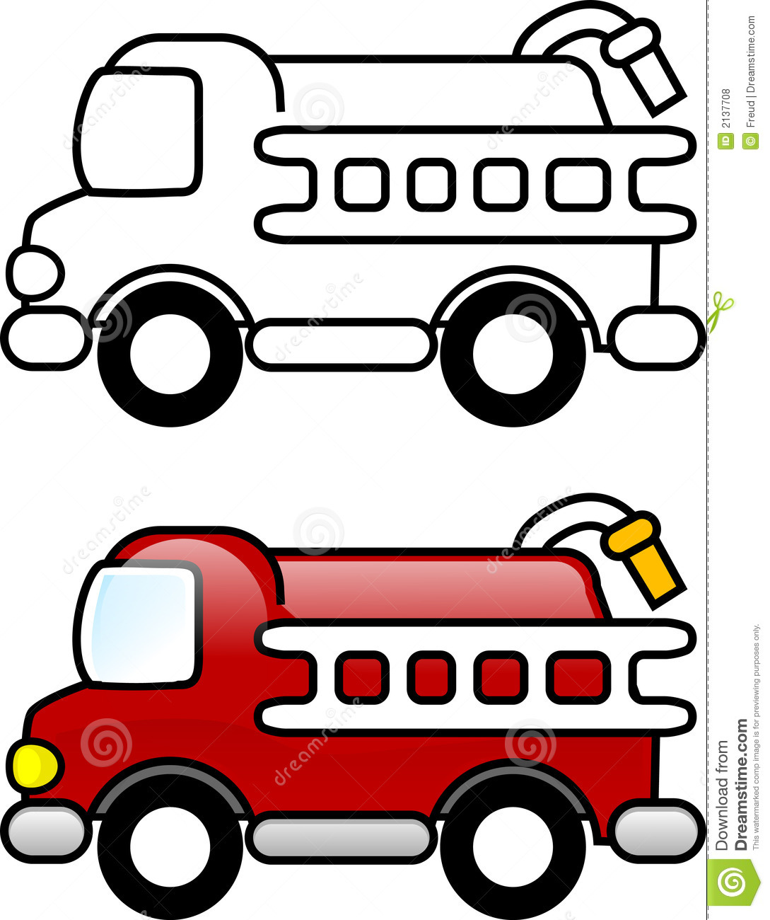 Firetruck Clipart Black And White Free download on