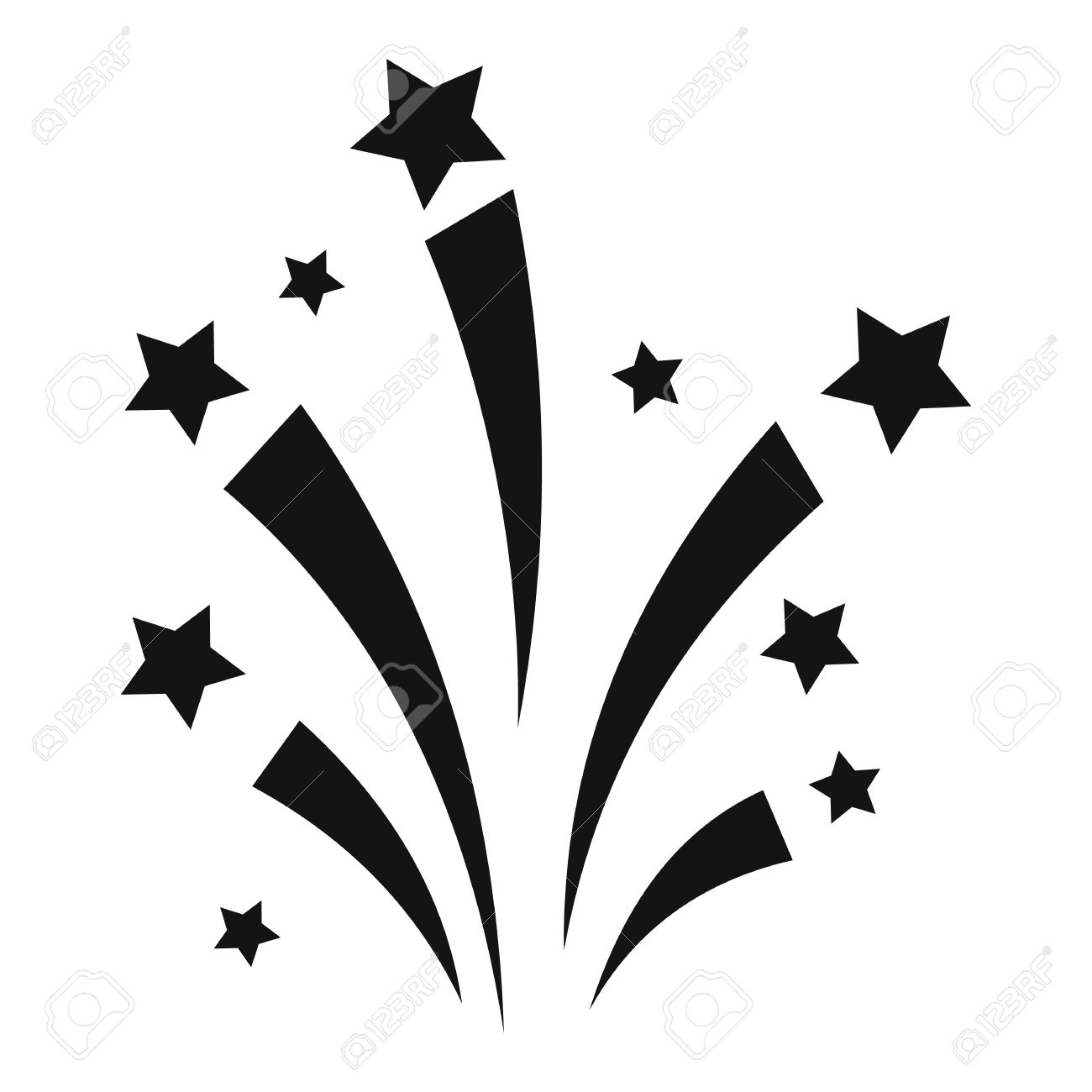 Firework Clipart Black And White Free download on ClipArtMag